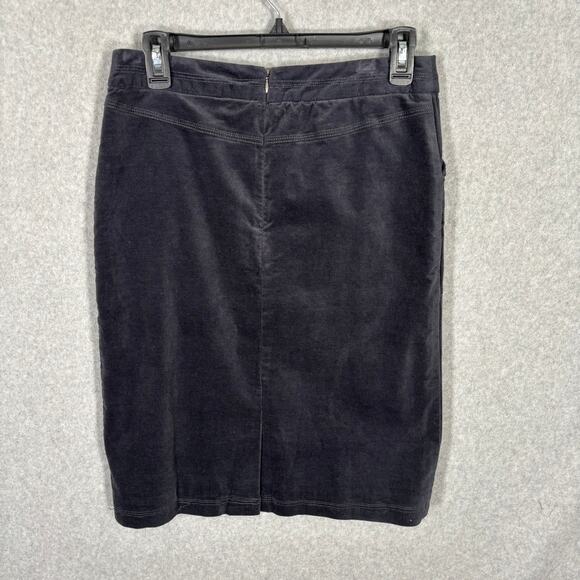 White Stuff Skirt 8 Charcoal Velvet Pencil Academia Career Office Secretary Twee - Picture 6 of 10